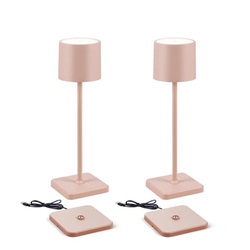 Led Cordless Table Lamp Indoor Outdoor Water Resistant 2 Pack BLKO